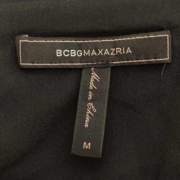 BCBGMAXAZRIA Medium Philippo Black Red Cuffs Mini Dress - Picture 3 of 8